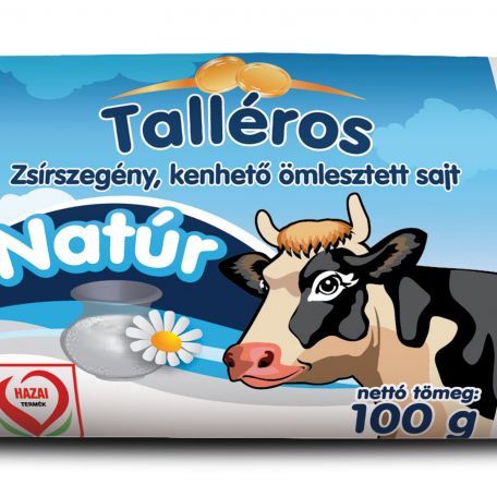 Talléros natúr félzsíros ömlesztett tömlős sajt 100g