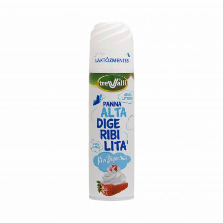 Trevalli laktózmentes UHT tejszínhab spray cukrozott 27% 250g