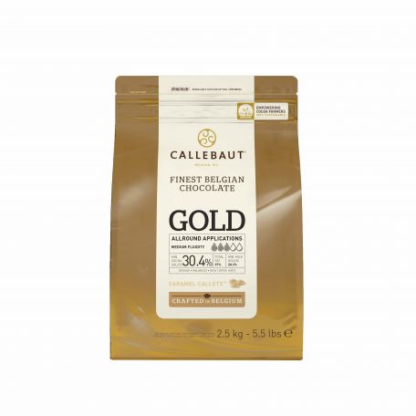 Callebaut gold fehér csokoládé karamellel 30,4% 2,5kg