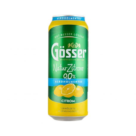Gösser Natur Zitrone citromos alkoholmentes sörital 0% 0,5L