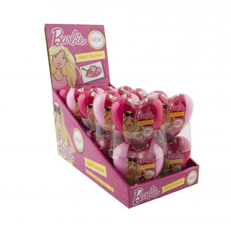 Barbie heart with one surprise /18db meglepetés szív cukorkával