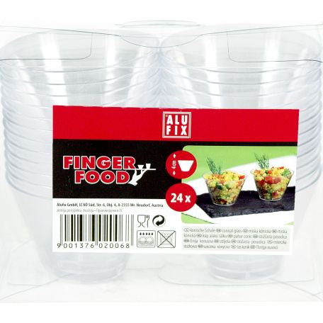 Alufix fingerfood műanyag kúp alakú tányér 4cm 24db/csomag