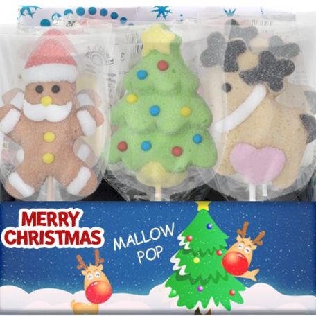 Merry christmas mallow lollipop 35g/12db