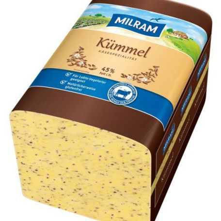 Milram köményes félkemény sajt 1,5kg