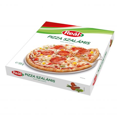 Fagyasztott pizza szalámis reál 335g