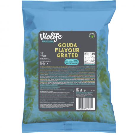 Violife gouda ízesítésű vegán reszelt növényi készítmény 500g