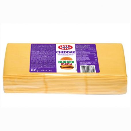 Ömlesztett cheddar sajt szeletelt (84 szelet) 1,033kg
